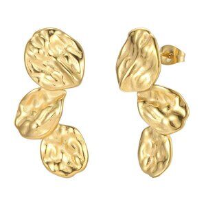 18K gold plated steel earrings- Waterproof and Hypoallergenic